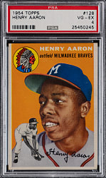 1954 Topps #128 Hank Aaron Rookie PSA VG-EX 4