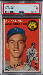 1954 Topps #201 Al Kaline Rookie PSA EX 5