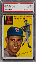 1954 Topps #250 Ted Williams PSA EX 5