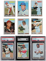 1970 Topps Partial Set (524/720) with (3) Graded Keys & (42) High Numbers