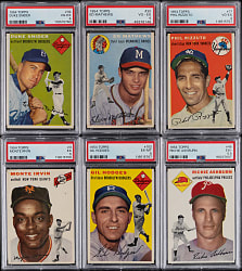 1954 Topps Hall of Fame & Star PSA VG-EX 4 to EX-MT 6 Graded Collection (14)