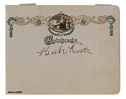 Babe Ruth Boldly Signed "Autographs" Album Page - Full JSA LOA