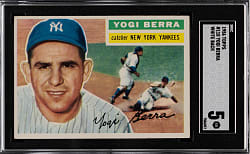 1956 Topps #110 Yogi Berra White Back SGC EX 5