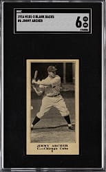 1916 M101-5 Blank Backs #6 Jimmy Archer SGC EX/NM 6