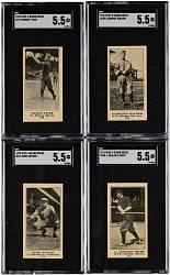 1916 M101-4 Blank Backs SGC EX+ 5.5 Graded Group (4)