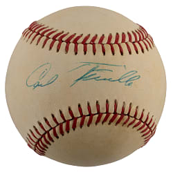 Carl Furillo Single-Signed ONL/Giamatti Baseball with Full JSA LOA