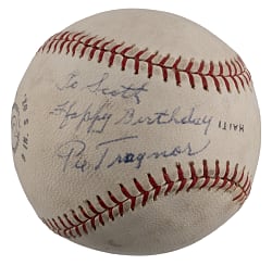Pie Traynor Single-Signed Baseball with Full PSA LOA