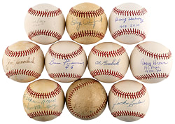 Signed Umpires & Executives Baseball Collection (10) with McGowan, Donatelli, Barlick - All Individually Certified