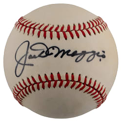 Joe DiMaggio Single-Signed OAL/Brown Baseball - PSA/DNA Grade 8