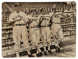 1935 New York Giants Multi-Signed Photo with (4) Including Mel Ott - Full JSA LOA