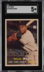 1957 Topps #10 Willie Mays SGC EX 5