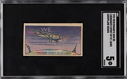 1933 R5 Wischmann's Gum Aeroplane Series Lindbergh's Spirit of St. Louis SGC EX 5 - Only Graded!