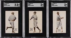 1922 Zeenut Pacific Coast League SGC GOOD+ 2.5 to VG 3 Graded Trio