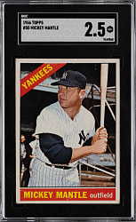 1966 Topps #50 Mickey Mantle SGC GOOD+ 2.5