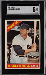 1966 Topps #50 Mickey Mantle SGC EX 5