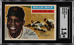 1956 Topps #130 Willie Mays Gray Back SGC FAIR 1.5