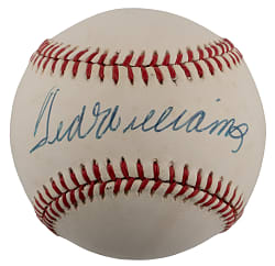 Ted Williams Single-Signed OAL/Brown Baseball with Full JSA