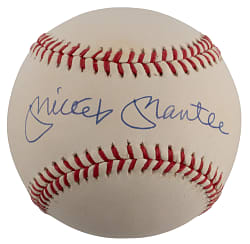 Mickey Mantle Single-Signed OAL/Brown Baseball