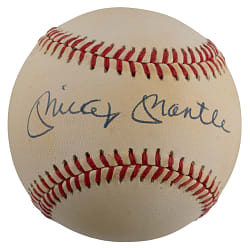 Mickey Mantle Single-Signed OAL/Brown Baseball