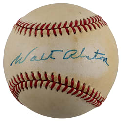 Walt Alston Single-Signed ONL/Feeney Baseball with Full JSA