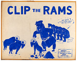 1950s Baltimore Colts Superfan "Willie the Rooter" Original Hand-Painted Game Day Sign