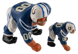1960s Fred Kail Baltimore Colts Bruce Bruiser 3-Point Statue Pair with Large & Small Versions