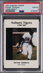 1987 Auburn Tigers Frank Thomas Tiger Great Pre-Rookie PSA NM-MT 8