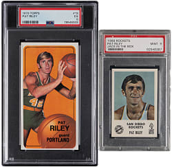 1968-1969 Jack in the Box & 1970-1971 Topps Basketball #13 Pat Riley PSA Graded Rookie Pair