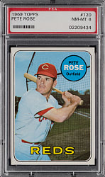 1969 Topps #120 Pete Rose PSA NM-MT 8