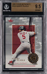 2001 Fleer Authority #102 Albert Pujols Rookie #/2001 BGS GEM MINT 9.5