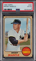 1968 Topps #280 Mickey Mantle PSA VG-EX 4