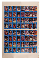 1983 Star Basketball All-Star Game Uncut Sheet with Two Sets - (64 Total Cards)