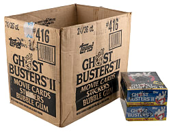 1989 Topps Ghostbusters II Unopened Wax Boxes (7) - Each BBCE with Display Case