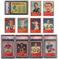 1963 Fleer Football Complete Set (88) Plus Checklist with (10) PSA Graded Including PSA EX-MT 6 Lance Alworth Rookie