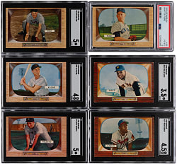1955 Bowman Near Complete Set (319/320) with (12) Graded Including Hall of Famers & Stars