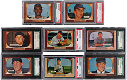 1955 Bowman Graded Collection (8) with (5) High Numbers & (3) Hall of Famers - All NM 7 or Better