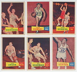 1948 Bowman & 1957-1958 Topps Basketball Partial/Starter Set Pair with Hall of Fame Rookies - (70 Total Cards)