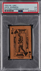 1924 W-UNC Playing Cards Jack Johnson Hand Cut PSA FAIR 1.5