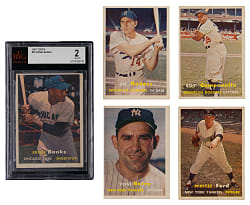 1957 Topps Hall of Fame & Star Collection (10) with BVG Graded Banks