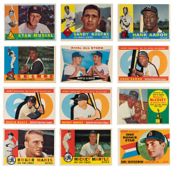 1960 Topps Near Complete Set (566/572) with Aaron, Mantle, McCovey Rookie & Yastrzemski Rookie