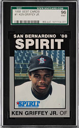 1988 Best San Bernardino Spirit #1 Ken Griffey Jr. SGC MINT 9
