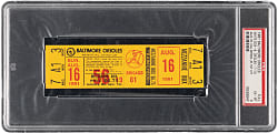 1981 Cal Ripken Jr. First MLB Hit Full Ticket PSA EX-MT 6 - Extremely Rare (Population 2 with Only 2 Higher)