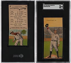 1911 T201 Mecca Double Folders Ty Cobb/Sam Crawford SGC VG 3