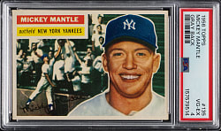 1956 Topps #135 Mickey Mantle Gray Back PSA VG-EX 4