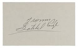 Satchel Paige Signed Index Card with Full JSA LOA