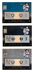 2010 Topps Tribute Babe Ruth Relic Trio with Different Parallels