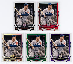 2021 Topps Tribute #3 Lou Gehrig Rainbow Set (5)