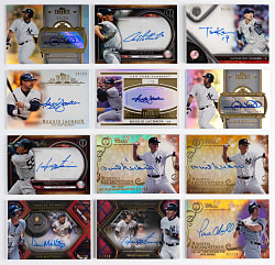 2012-2022 Topps Tribute New York Yankees Hall of Fame & Star Certified Autographs (20) with (2) Reggie Jackson