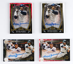2019 Topps Tribute Reggie Jackson Certified Autograph Group (4) Different with #1/1