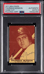 Signed 1971 Milk Duds Thurman Munson PSA/DNA Auto 8 - Population 1!